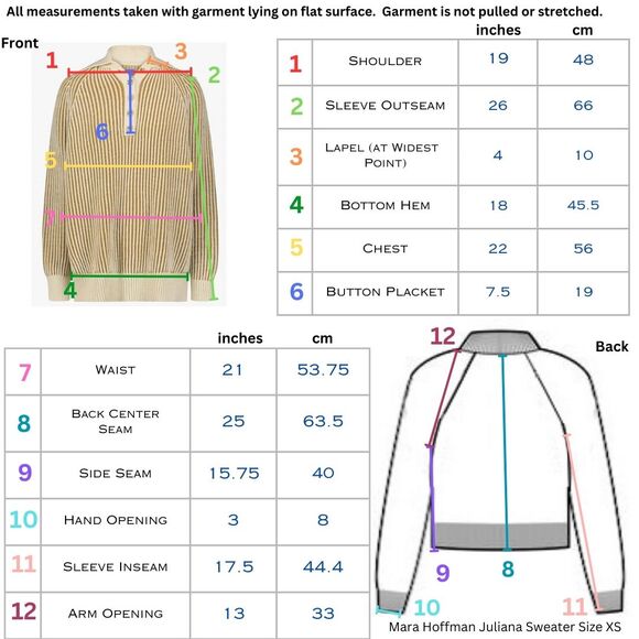 Mara Hoffman Size XS Juliana Sweater Cream & Raw Sienna Climate Beneficial Wool - Picture 9 of 16